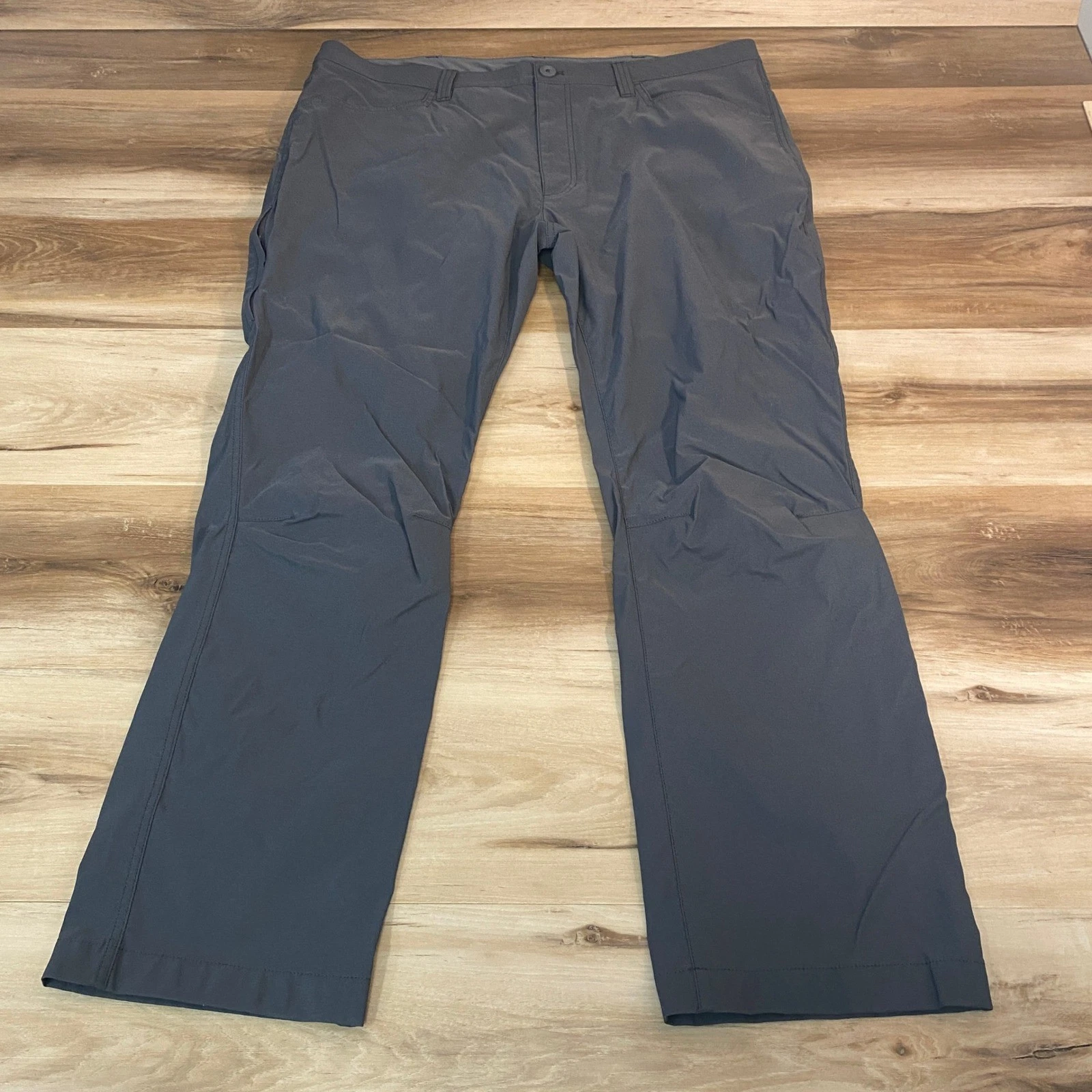Eddie Bauer Mens Tech Pant 38x30 Grey Nylon Spandex Stretch Hiking Outdoor