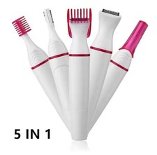 5-in-1 Electric Epilator Hair Remover Shaver for Women Eyebrow Underarm Bikini
