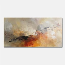 Hand Painted Oil Painting On Canvas Abstract Wall Art Gray Modern Home Decor 