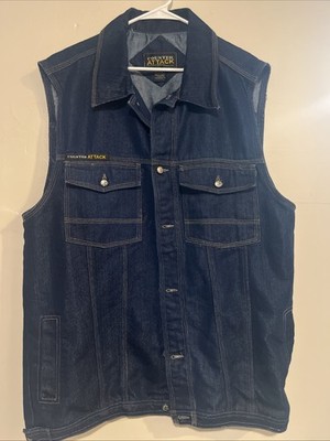 Counter Attack Denim Vest XL Vintage 1984 EUC