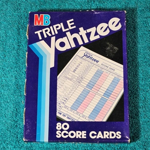 Triple Yahtzee Game Score Cards 80 Sheets Vintage 1982 Milton Bradley NEW SEALED