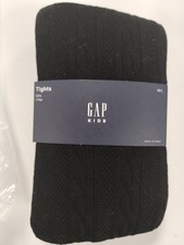 GAP KIDS GIRLS TIGHTS 1 PAIR KNIT BLACK SIZE M For 7 To 10 Years Old