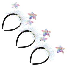 3pcs Glitter Star Headbands for Kids - Cute Hair Hoop - Girl Princess Hair