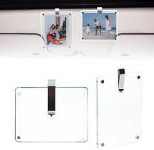 Car Picture Holder,Acrylic Magnetic Visor Photo Clip,Personalized Picture Frame