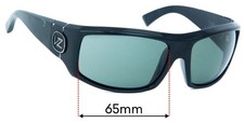 SFx Replacement Sunglass Lenses fits Von Zipper Clutch - 65mm Wide