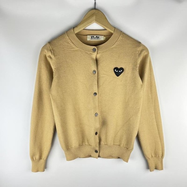 Women Comme des Garçons PLAY Sweater Mustard Wool