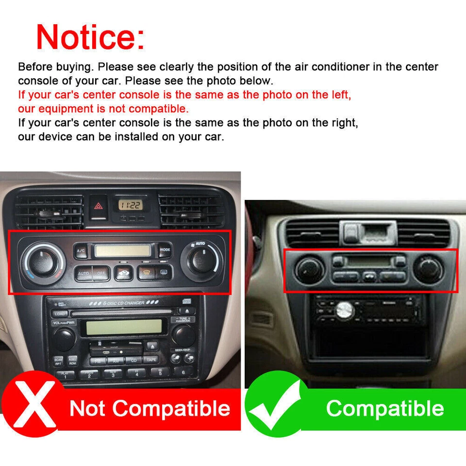 Radio estéreo de coche Apple CarPlay para Honda Accord 1998-2002 Android 15.0 GPS WIFI Foto 3 de 4