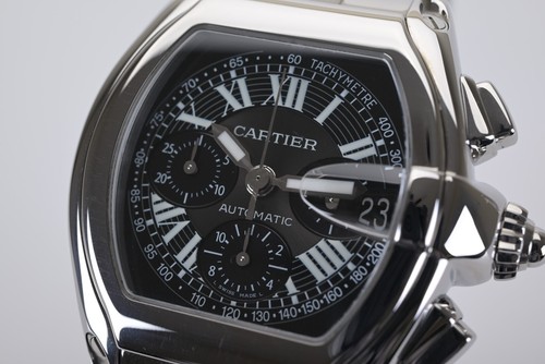 Cartier Roadster Chronograph XL 2618 Automatik schwarzes Zifferblatt 42mm Herrenuhr - Bild 8 von 8