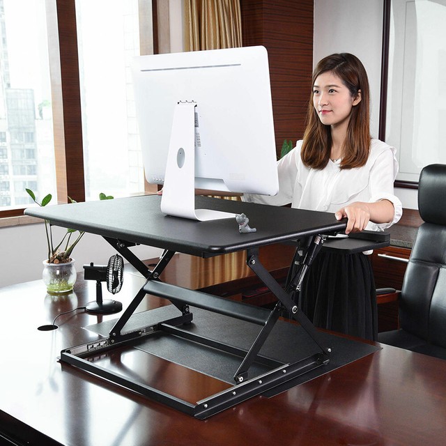 Hopco Height Adjustable Mobile Tower Computer Workstation Desk For