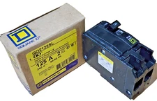 SQUARE D QO2125SL, 125 Amp 2 Pole Plug-On Sub Feed Lug 240Vac