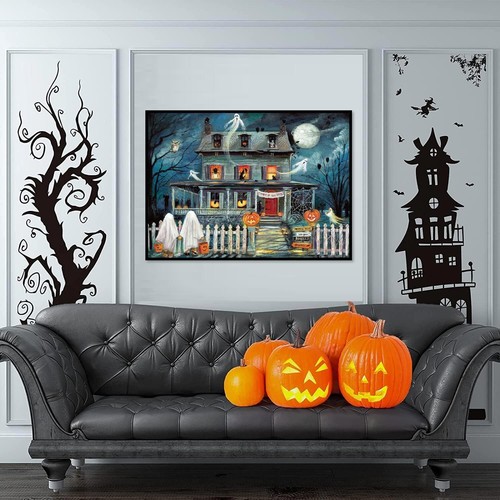 Halloween Diamond Painting Kits for Adults Ghost Cabin Diamond Art Kit - Picture 7 of 7