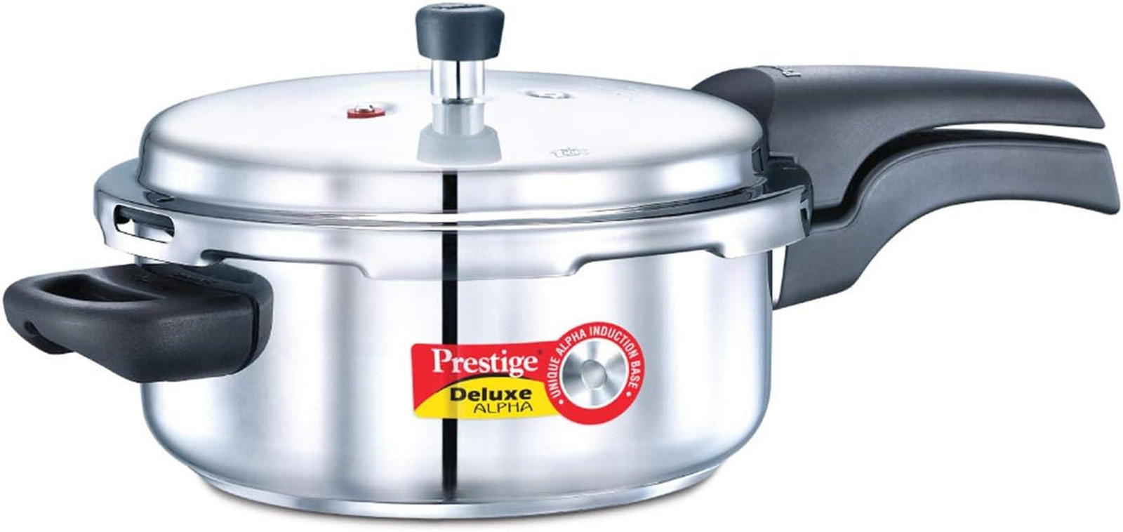 Alpha Deluxe 3L Stainless Steel Induction Base Pressure Cook