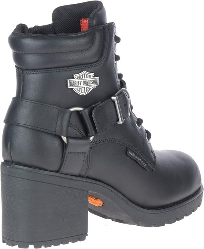 Harley-Davidson Women's Howell 5-Inch Waterproof Black Motorcycle Boots, D84664 - Picture 3 of 4
