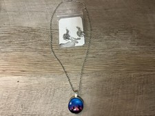 Unicorn necklace and earrings set
