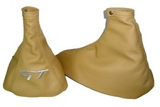 Alfa romeo GT cuffia con pelle cuoio con ricamo