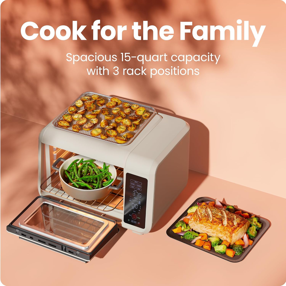 15 Qt Air Fryer Toaster Oven Combo for Fast Healthy Cooking