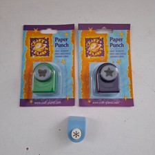 3 x Small Paper Punches - Butterfly, Star, Snowflake - Craft Planet