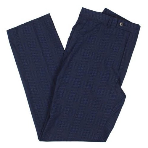 Lauren Ralph Lauren Mens Navy Plaid Dress Pants Trousers 32/32 BHFO