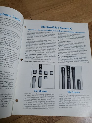 EV Electro Voice Microphones MIC Original Catalog - Picture 4 of 8