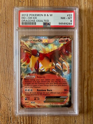 PSA 8 Ho-oh EX 22/124 BW Dragons Exalted Pokemon Card NM Holo 2012 | eBay