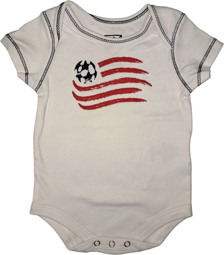 New England Revolution MLS Baby Creeper 3 Piece Set 0/3 Months - Picture 4 of 4