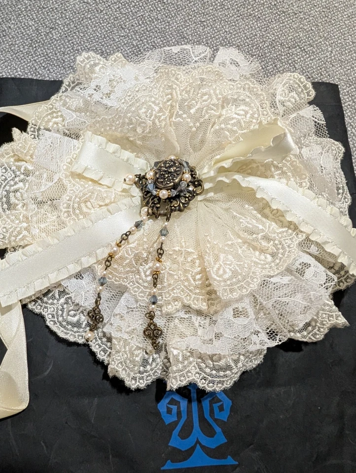 Moi-même-Moitié RARO tocado rosa antiguo en marfil, moi meme moitie Foto 2 de 4