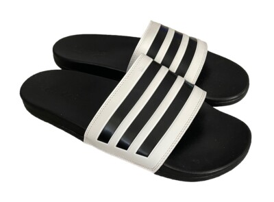 Mens Adidas Adilette Sandals Black & White Size 11 Adilette Sandal  main image 2