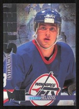 1995 Fleer Metal TEEMU SELANNE Hockey International Steel card WINNIPEG JETS