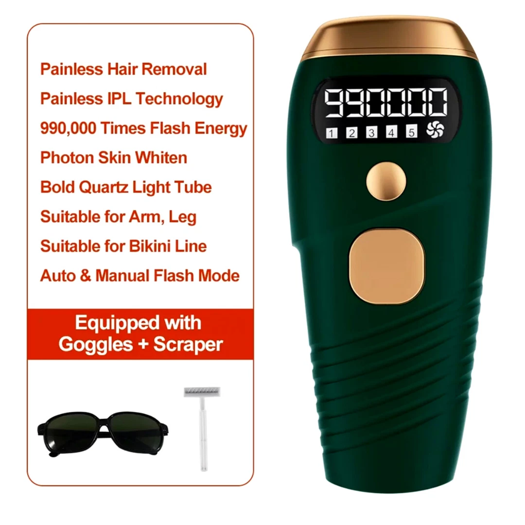 990000 Flashes Electric Depiladora Laser Permanent IPL Laser Hair Removal Device - Picture 4 of 24