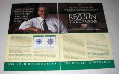 1998 Parke-Davis Rezulin Ad - Blood Sugar Under Control