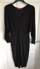 Ladies Black Boohoo Long Sleeved Dress - Size 10