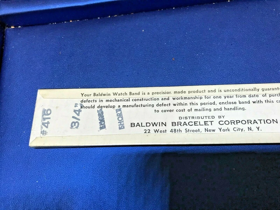  BALDWIN 19 MM ACERO INOXIDABLE BANDA ELÁSTICA CORTA Foto 4 de 4