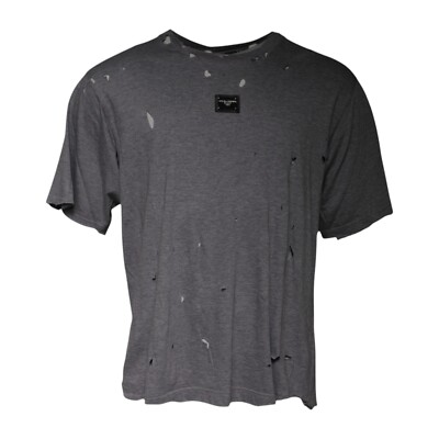 Dolce & Gabbana Tシャツ 44サイズ DOLCE & GABBANA T-shirt Gray Logo Crew Neck Short Sleeves IT54