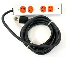 HUBBELL PDT10IG4WM Relocatable Power Tap 15A 125VAC USA