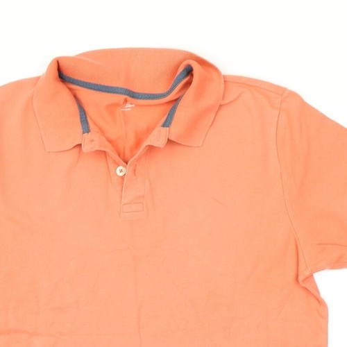Gap Mens Orange Cotton Blend Polo Size L Collared Pullover - 第 4/12 張圖片