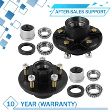 2 Sets Trailer Hub Kits 5 on 4.5'' for 3500 Lbs 1-1/16'' to 1-3/8'' #84 Tapered