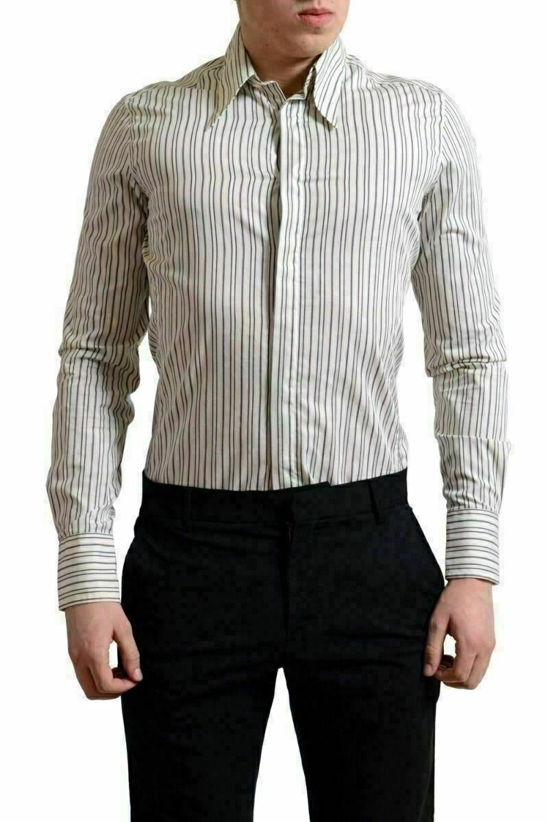 Мужская рубашка Gianfranco Ferre в разноцветную полоску на пуговицах US 155 IT 39 8390₽