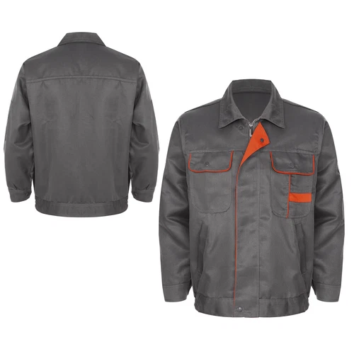 Women Men Long Sleeve Work Coat Pocket Shirts Workshop Mechanic Uniform Workwear - Bild 98 von 104