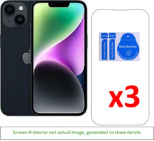 3x iPhone 14 Screen Protector w/ cloth and installation stickers