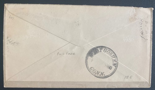 1890 Bridgeport CT USA Advertising Cover To Goshen Park Ave Institute - Picture 2 of 2