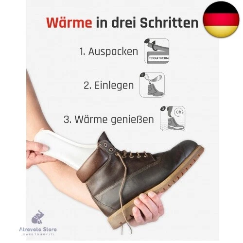TerraTherm Sohlenwärmer- 10 Paar S, Wärmesohlen für Schuhe Aller Art, Sc - Bild 3 von 8