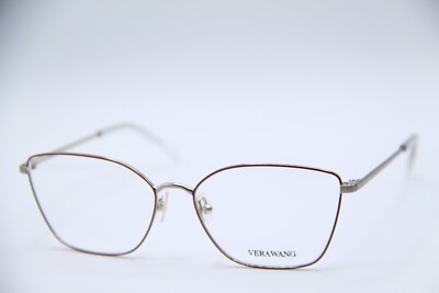 NEW VERA WANG V574 SC RED SILVER GUNMETAL AUTHENTIC FRAMES EYEGLASSES 55-15