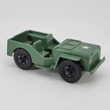 VINTAGE TIM-MEE TOYS PLASTIC ARMY JEEP 5 AURORA IL 5"