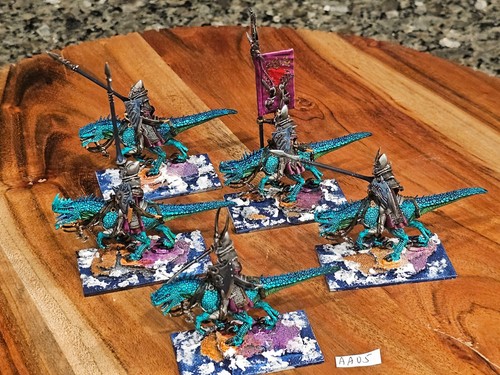 Age Of Sigmar Miniatures Dark Elf Cold One Knights / Drakespawn Knights - Warhammer (Unassembled) Warhammer Age Of Sigmar Dark Elf - Foto 4