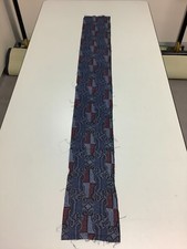 Japanese Vintage Kimono Fabric cloth Boro pure silk navyblue Oshima dirt 52x7in