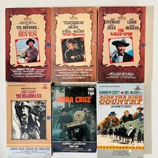 (6) Western films VHS Big Box - James Stewart - Yul Brynner - James Cagney -More