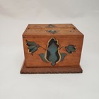 Vintage Wood Cigarette Dispenser Rustic Hand Painted German