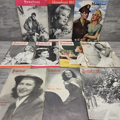Homefront Magazine Lot (10) 1943 WWII Publication Slate Belt Bangor Pen Argyl PA