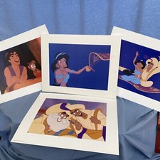 Disney Store Aladdin Exclusive Lithographs Set of 4