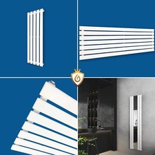 Designer Radiators Chrome Vertical Horizontal Slim Flat Panel "King" Heaters